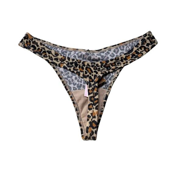 Victoria’s Secret PINK Cotton Ribbed Animal Print Size Large - Picture 2 of 3